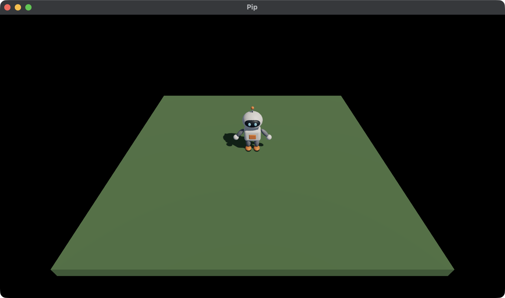 Pip on the ground with its shadow behind it and to the left