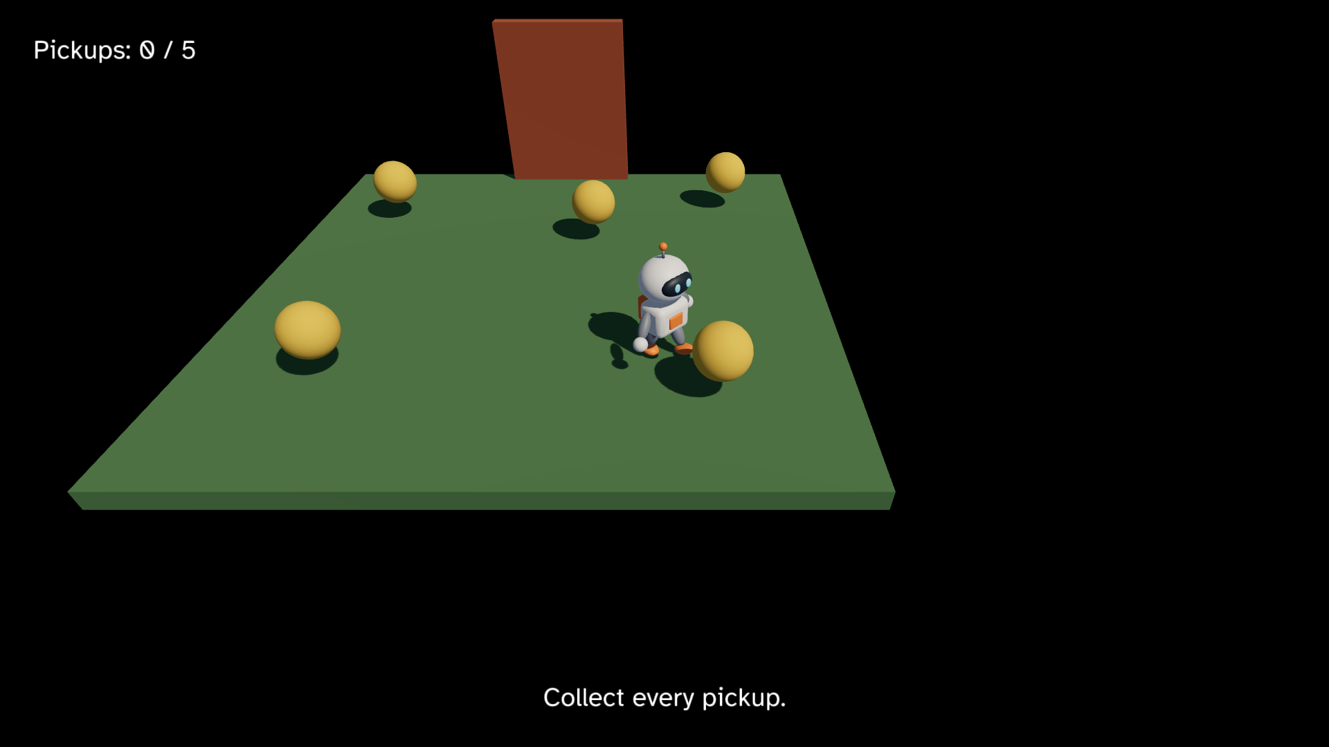 Pip walks toward the camera in mid-stride, one leg forward and its arms swinging
